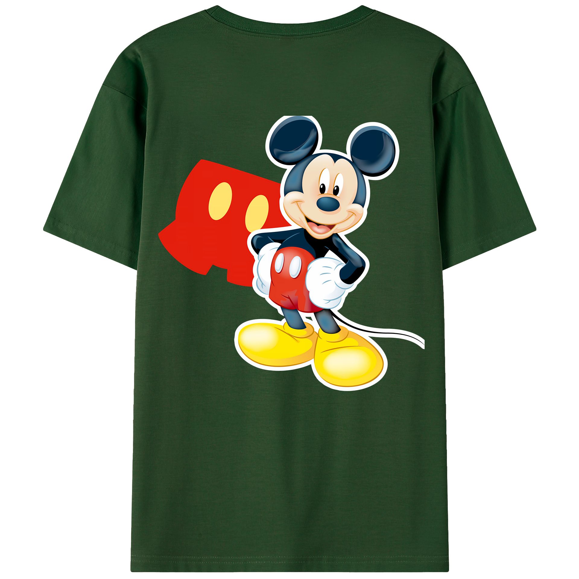 （画像用） ミッキーマウス Mickey Mouse 綿100％半袖Tシャツ（背面プリント）